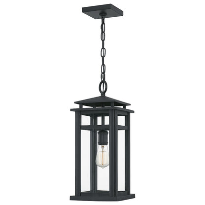 Quoizel Granby 1 Light Outdoor Hanging Lantern, Earth Black
