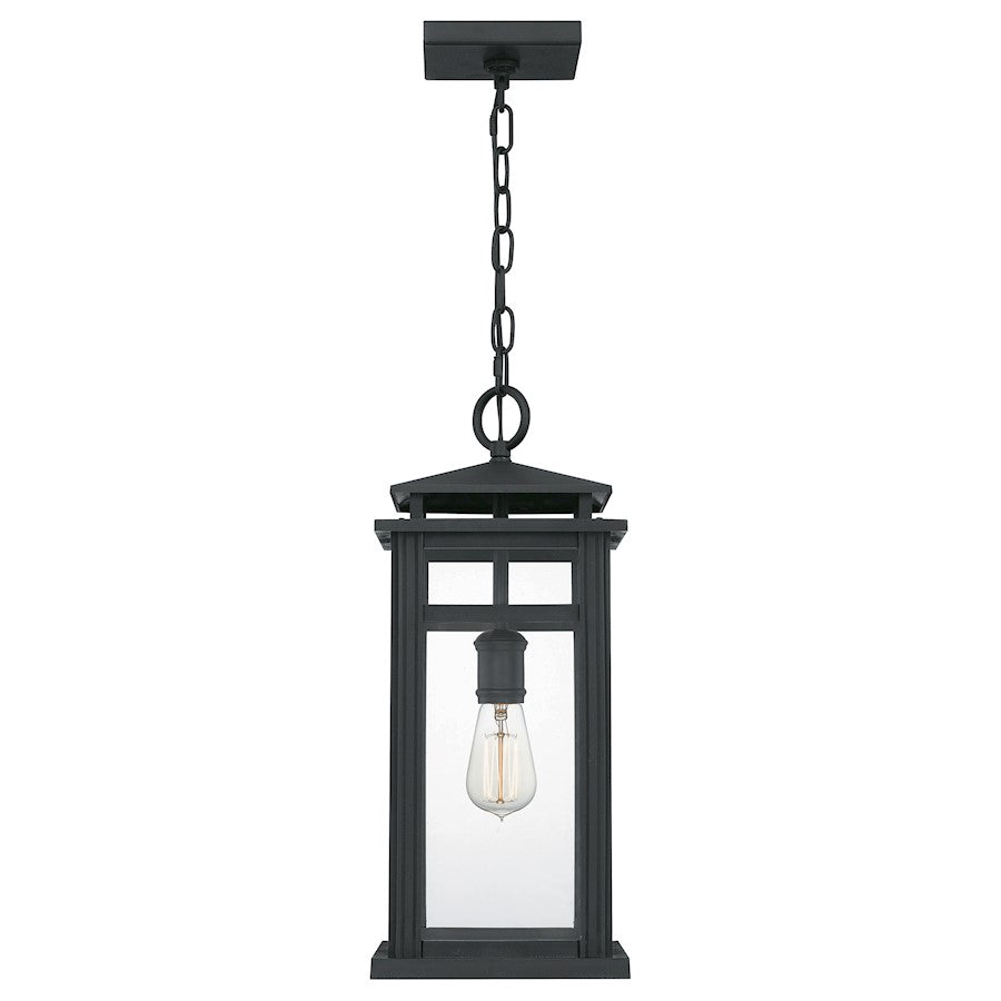 Quoizel Granby 1 Light Outdoor Hanging Lantern, Earth Black