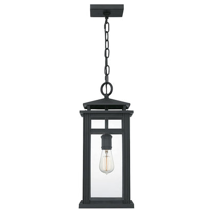 Quoizel Granby 1 Light Outdoor Hanging Lantern, Earth Black