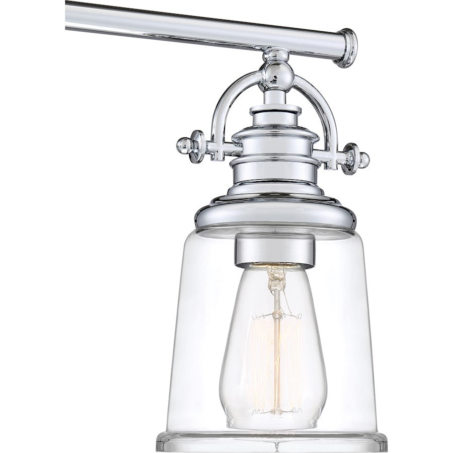 3 Light Bathroom Vanity Light, Polished Chrome
