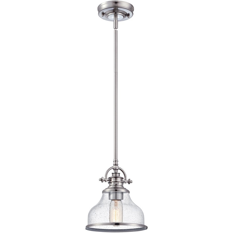 1 Light1 Light Pendant, Brushed Nickel