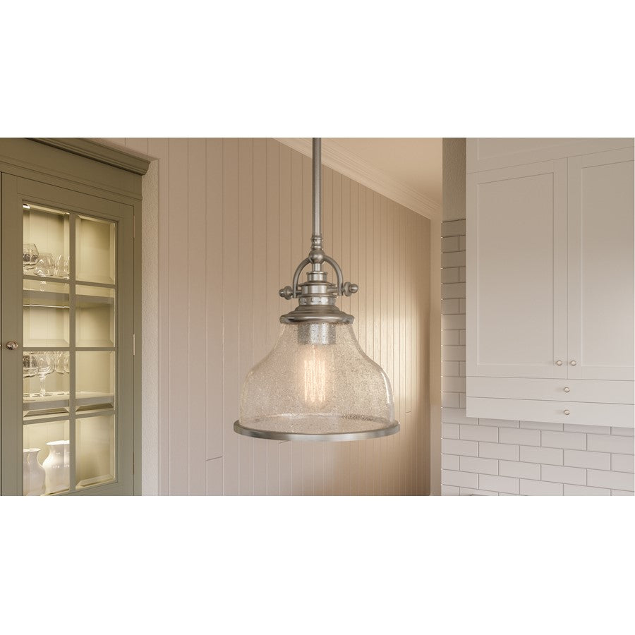 1 Light1 Light Pendant, Brushed Nickel