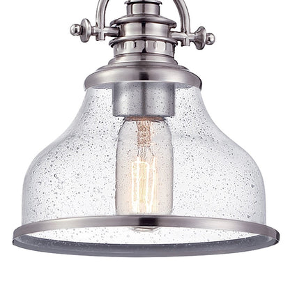 Quoizel Grant 1 Light Semi-Flush Mount, Brushed Nickel
