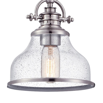 Quoizel Grant 1 Light Semi-Flush Mount, Brushed Nickel