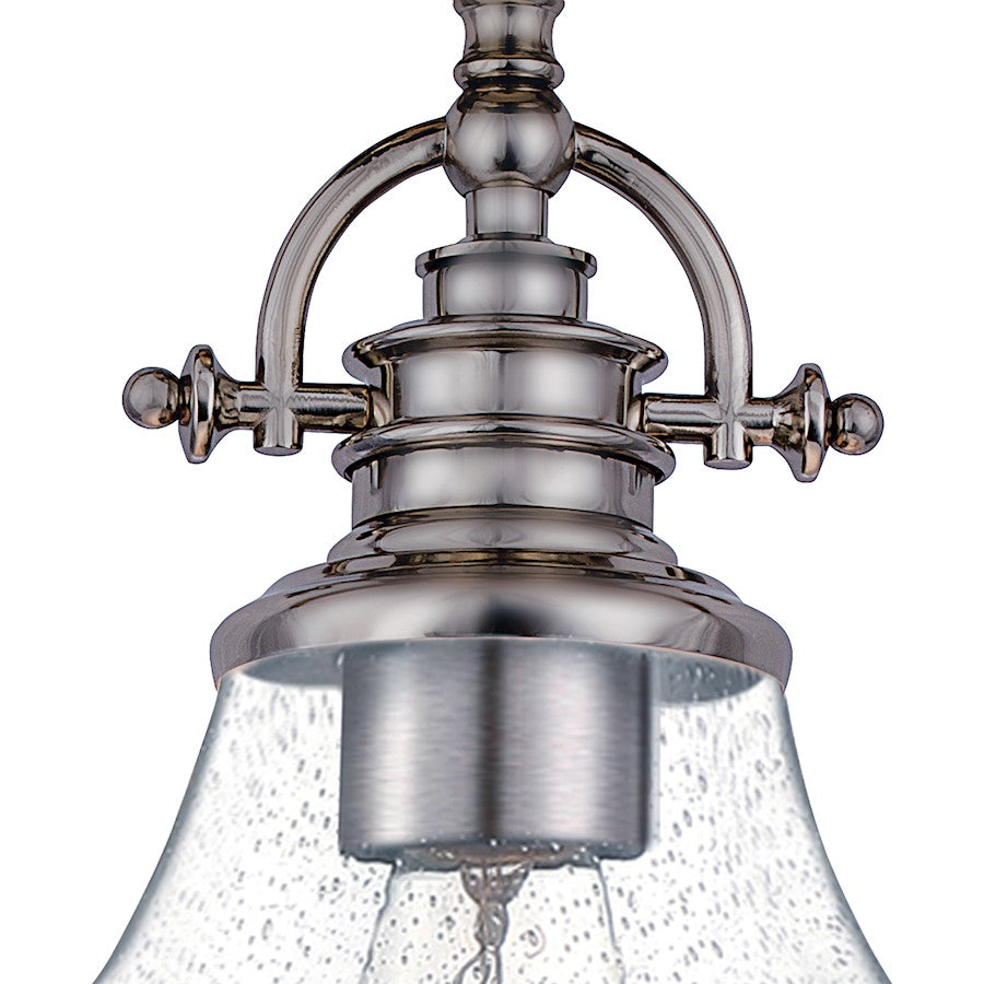Quoizel Grant 1 Light Semi-Flush Mount, Brushed Nickel