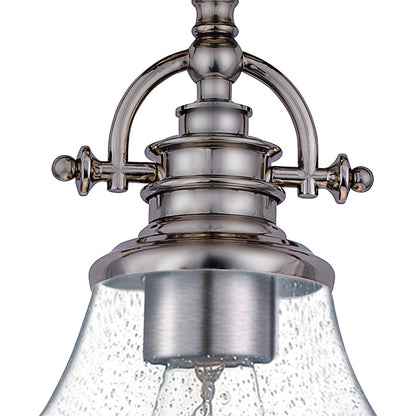 Quoizel Grant 1 Light Semi-Flush Mount, Brushed Nickel