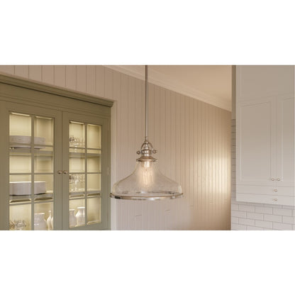 1 Light Pendant, Brushed Nickel
