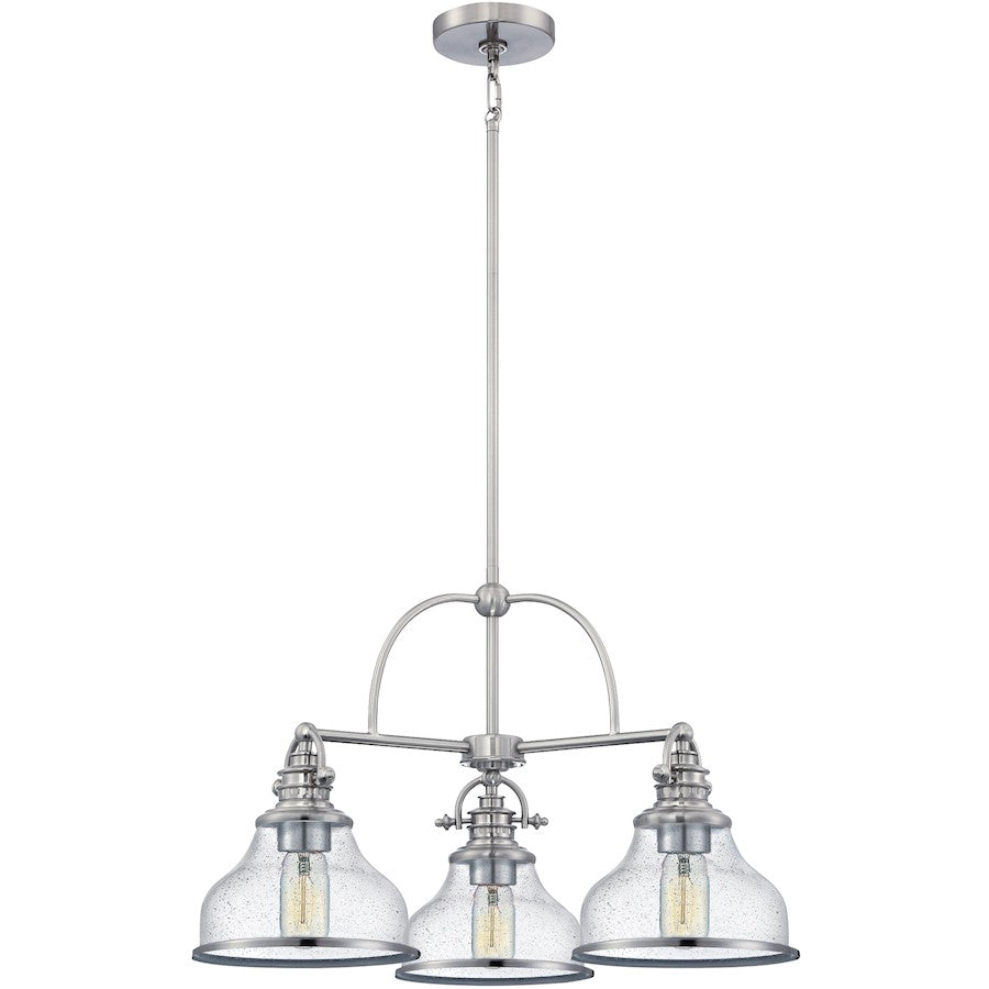 Quoizel Grant Dinette Chandelier, Brushed Nickel