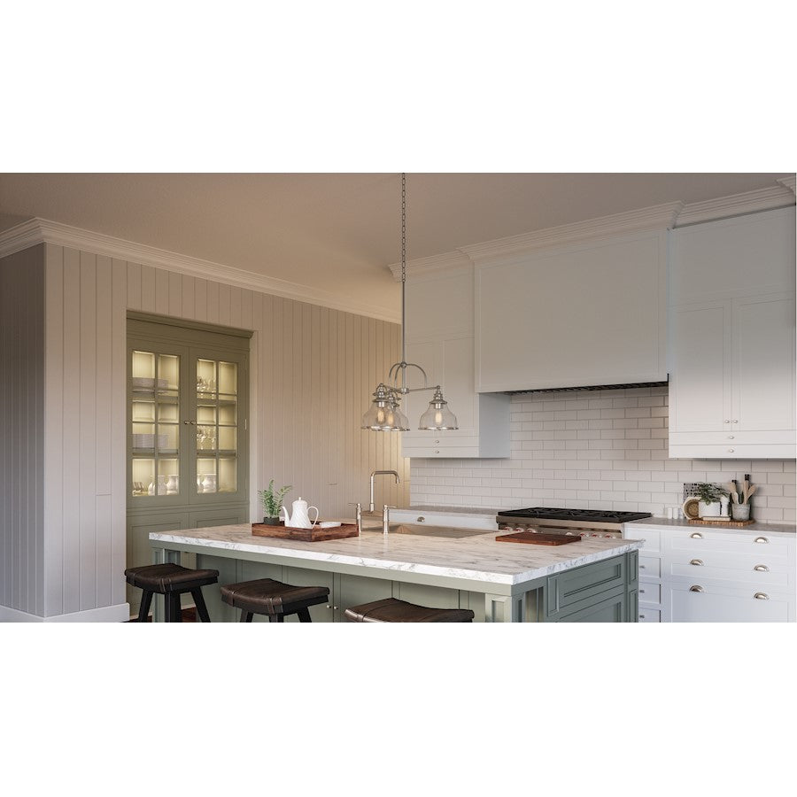 Quoizel Grant Dinette Chandelier, Brushed Nickel