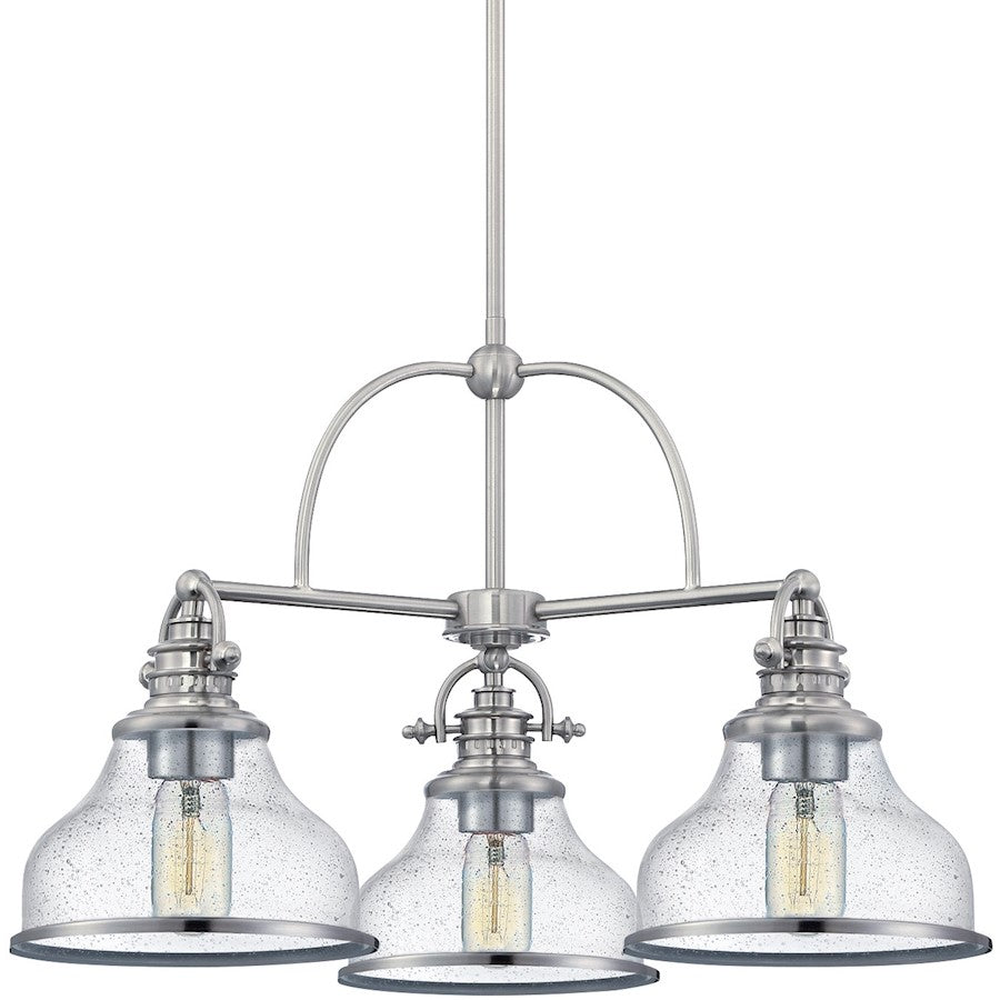 Quoizel Grant Dinette Chandelier, Brushed Nickel