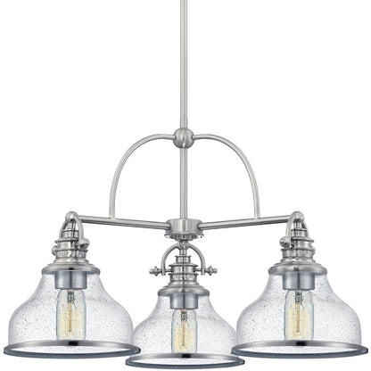 Quoizel Grant Dinette Chandelier, Brushed Nickel