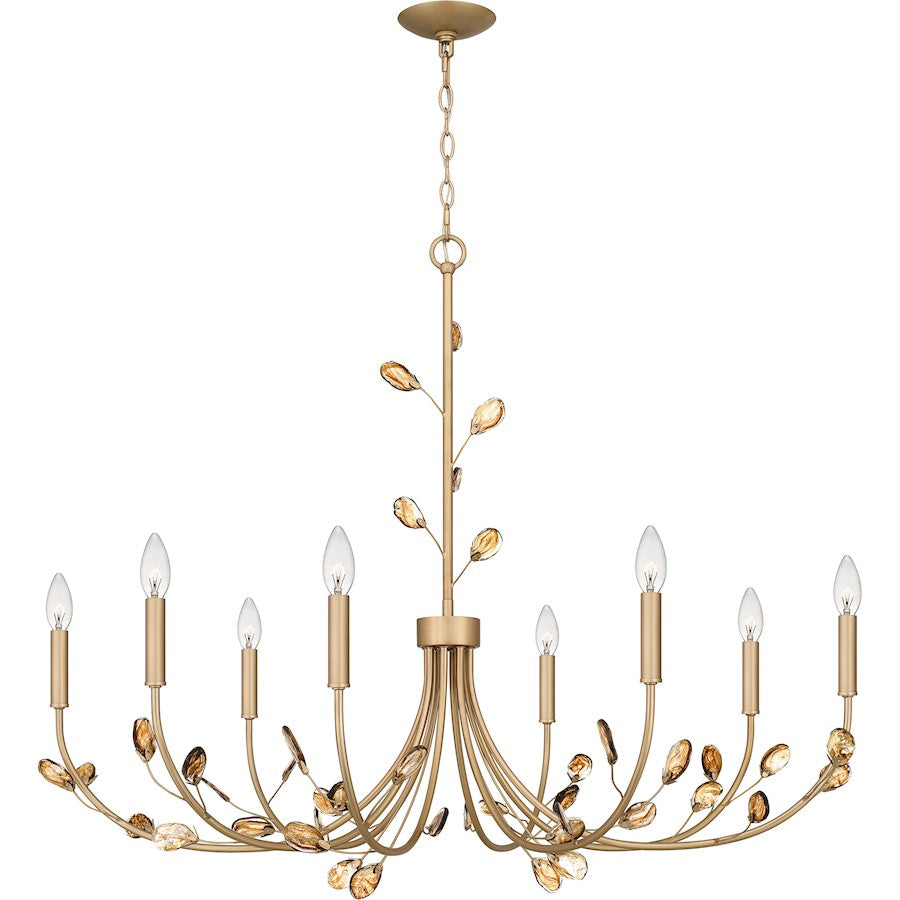 Quoizel Heiress 8 Light Chandelier, Bronze Gold