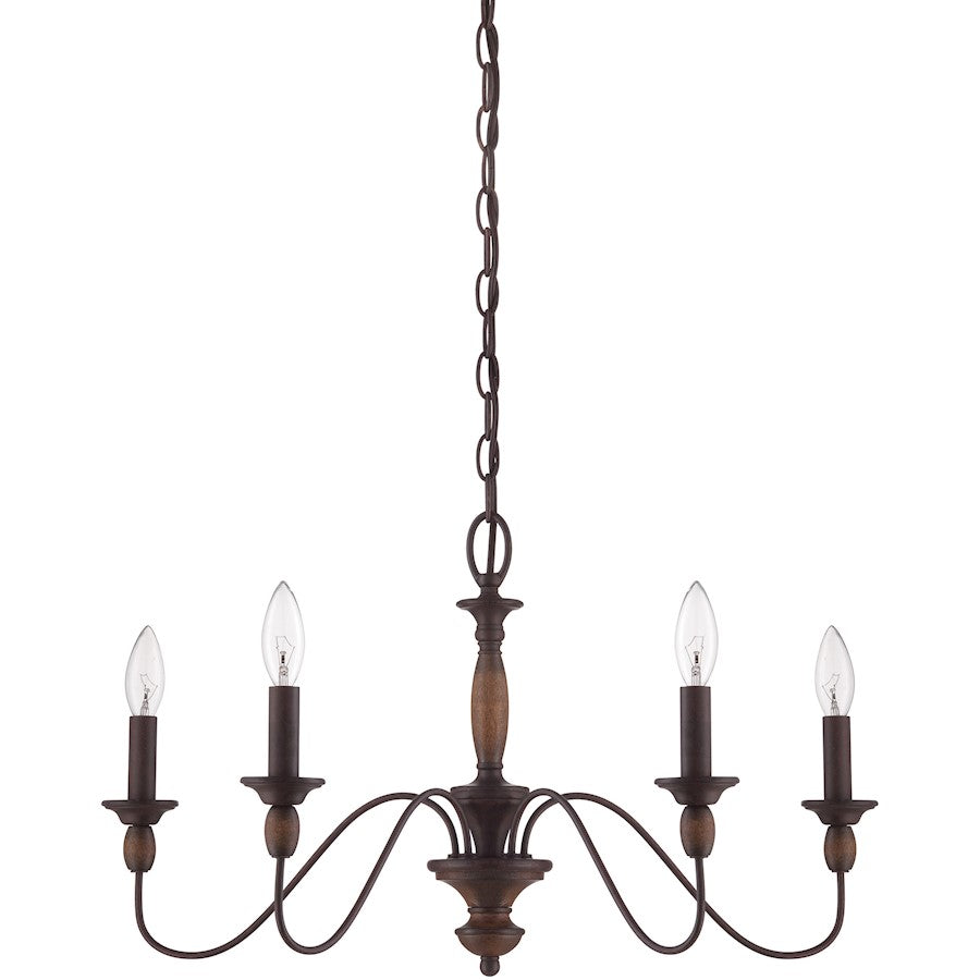 Quoizel Holbrook Chandelier, Tuscan Brown