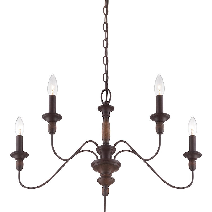 Quoizel Holbrook Chandelier, Tuscan Brown