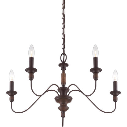 Quoizel Holbrook Chandelier, Tuscan Brown