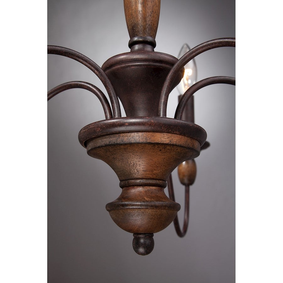 Quoizel Holbrook Chandelier, Tuscan Brown