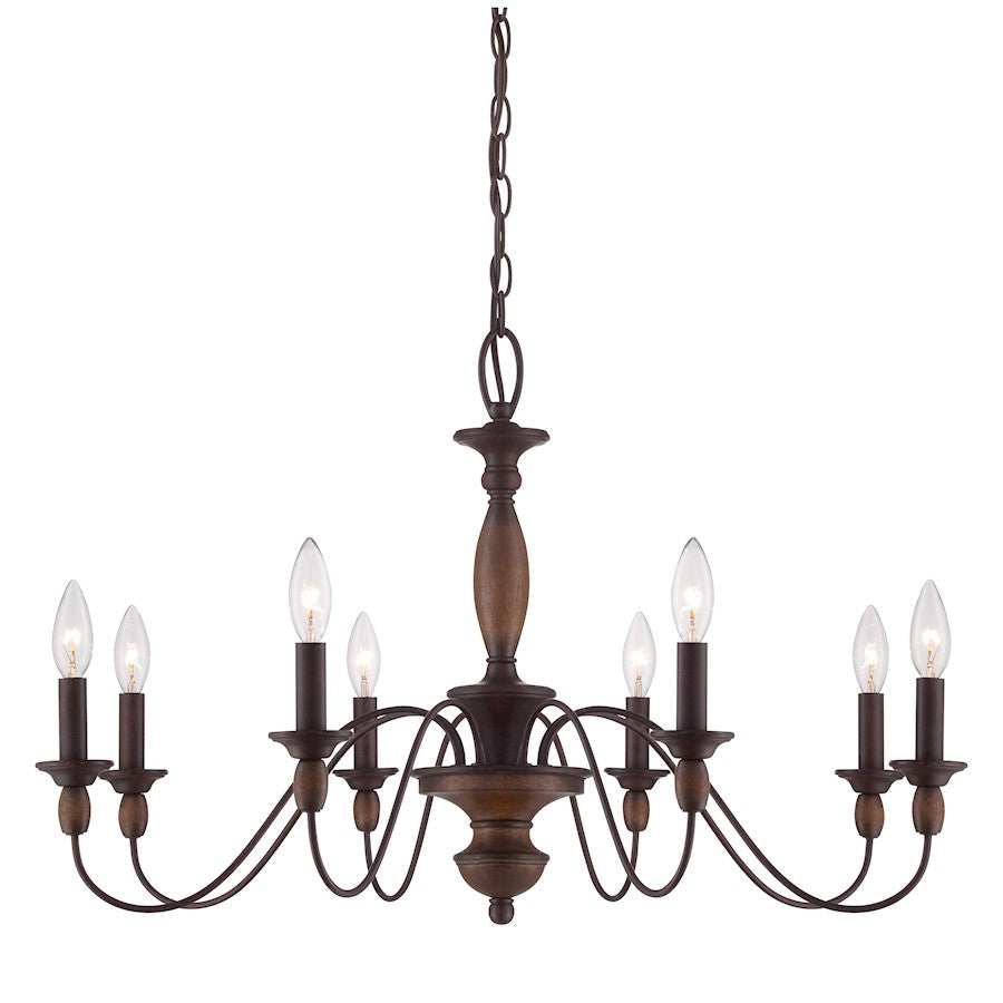 Quoizel Holbrook Chandelier, Tuscan Brown