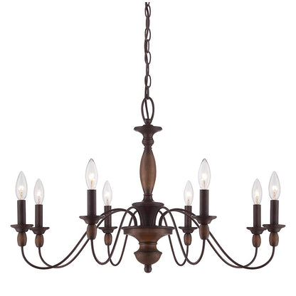 Quoizel Holbrook Chandelier, Tuscan Brown