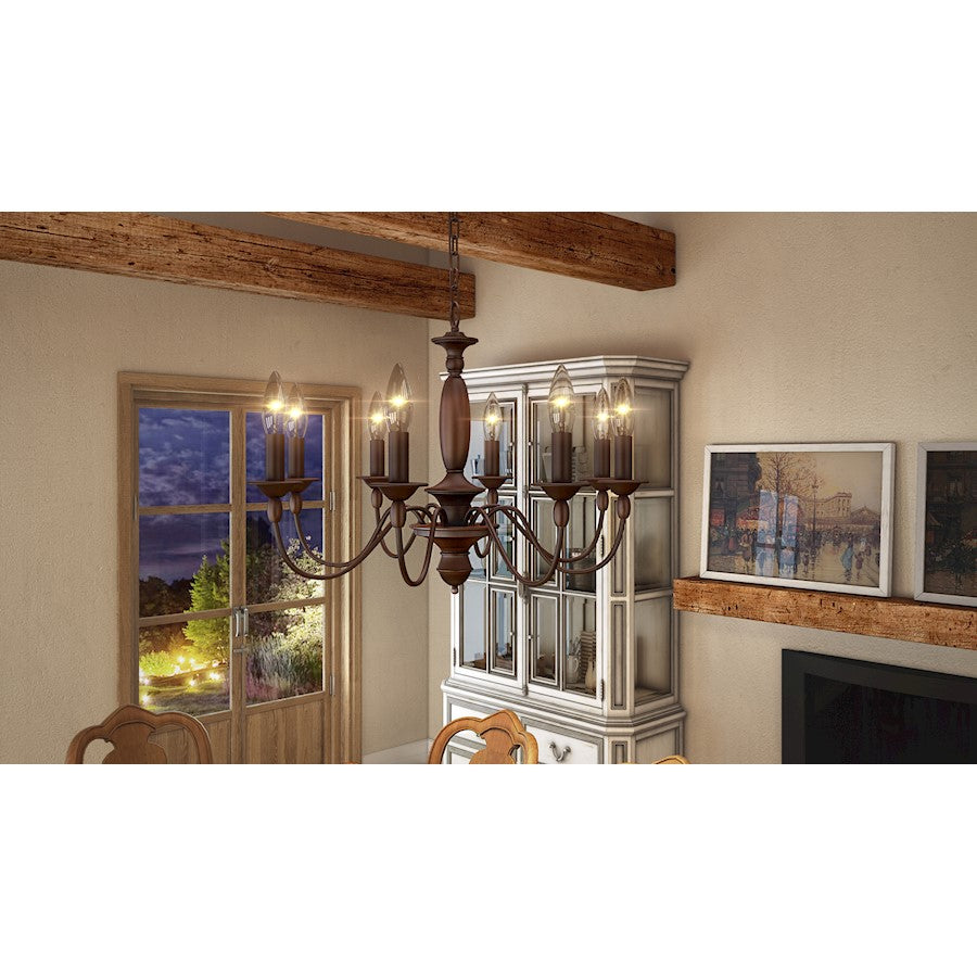 Quoizel Holbrook Chandelier, Tuscan Brown
