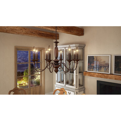Quoizel Holbrook Chandelier, Tuscan Brown
