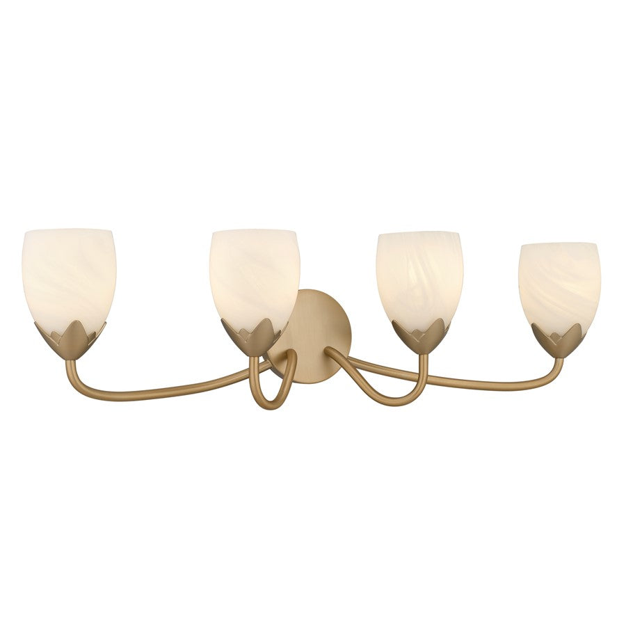 Quoizel Jacobs 4-Lt Brz Gold Vanity Light, Brz Gold - JACO8632BGD