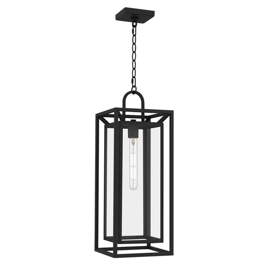Quoizel Jayce 1-Lt Matte Black Outdoor Hanging Lantern, Matte Black - JAY1909MBK