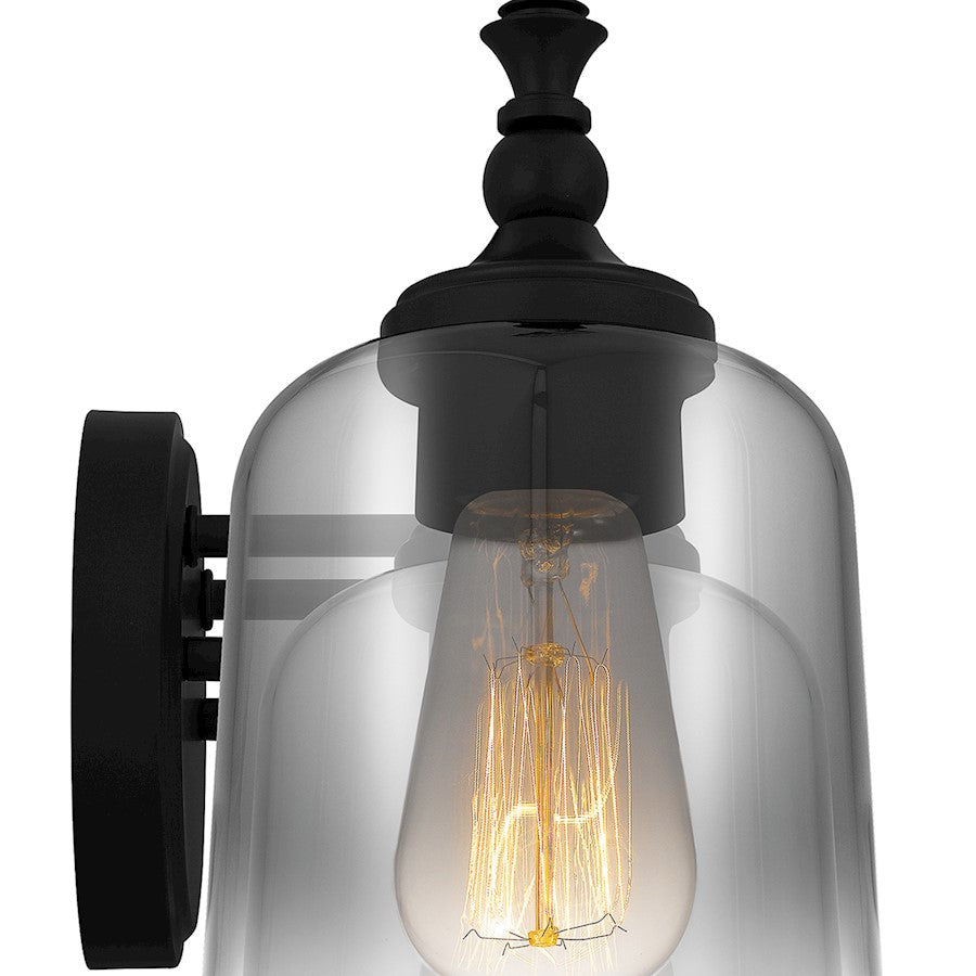 4 Light Bathroom Vanity Light, Matte Black