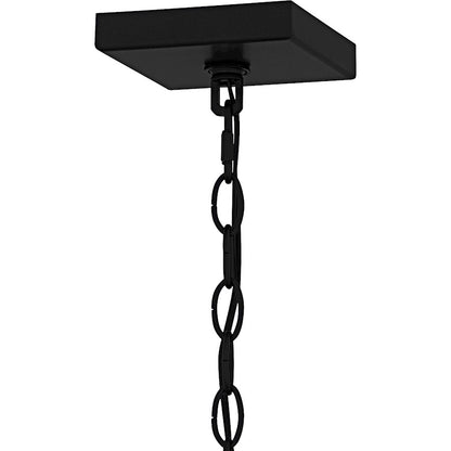 Quoizel Jett 9in 1-Light Outdoor Hanging Lantern | Transitional Matte Black and Clear Glass | Covered Patio & Entryway | Model JET1909MBK