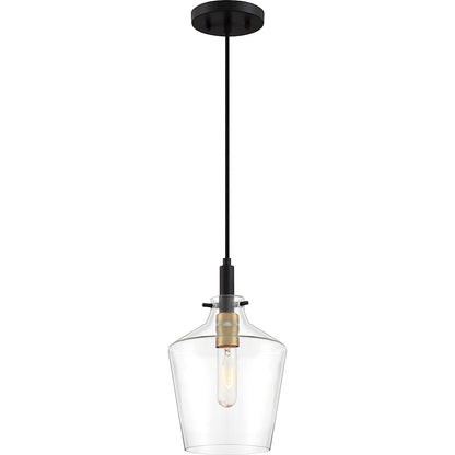 1 Light Mini Pendant, Earth Black