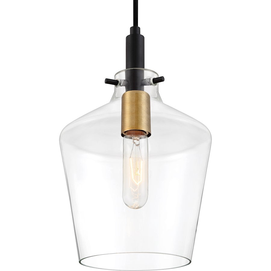 1 Light Mini Pendant, Earth Black