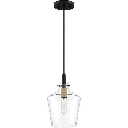 1 Light Mini Pendant, Earth Black