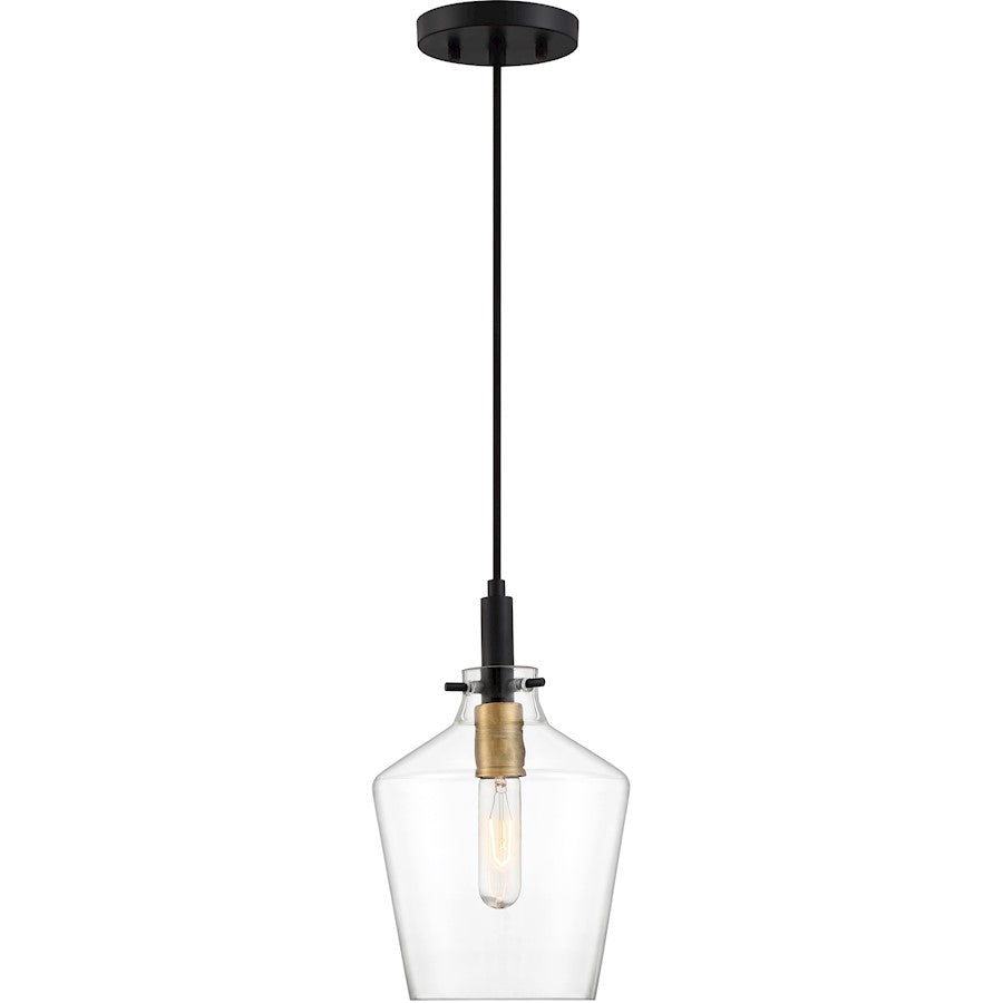 1 Light Mini Pendant, Earth Black