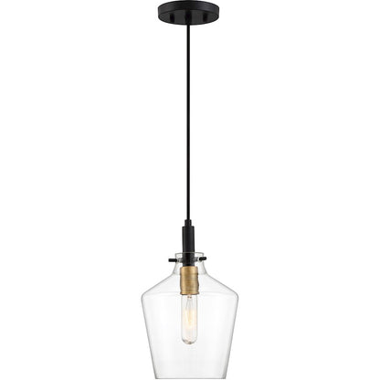 1 Light Mini Pendant, Earth Black