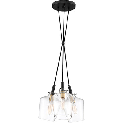 3 Light Large Pendant, Earth Black