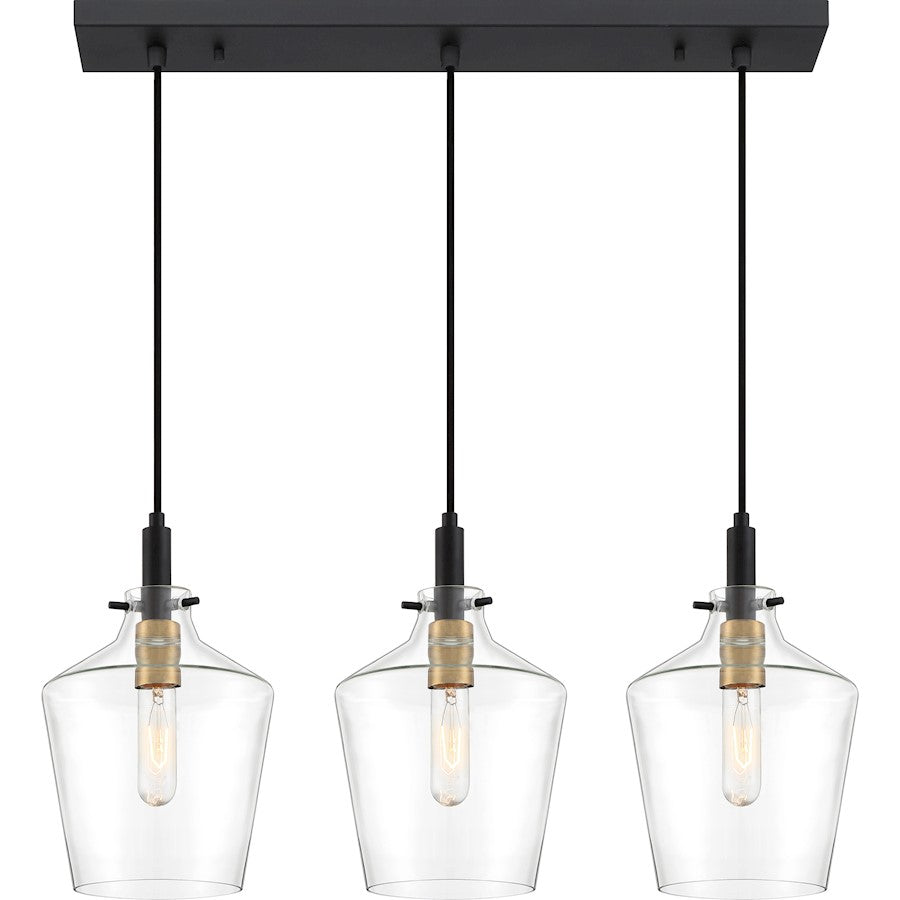 Quoizel June Linear Chandelier, Earth Black