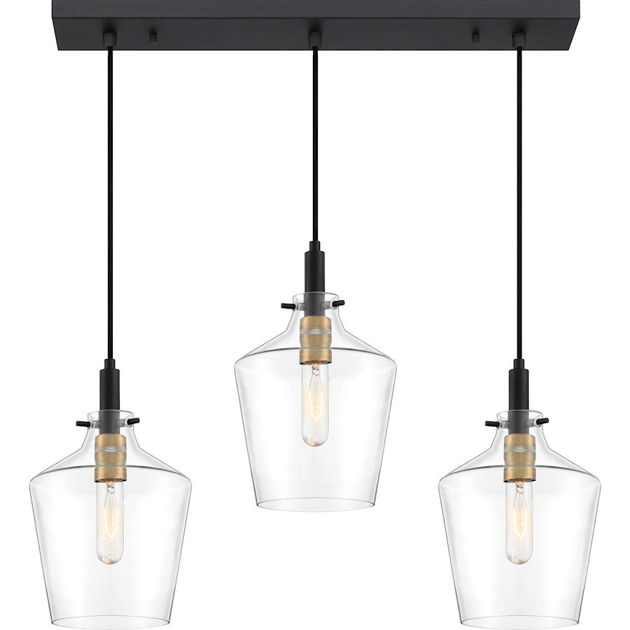 Quoizel June Linear Chandelier, Earth Black