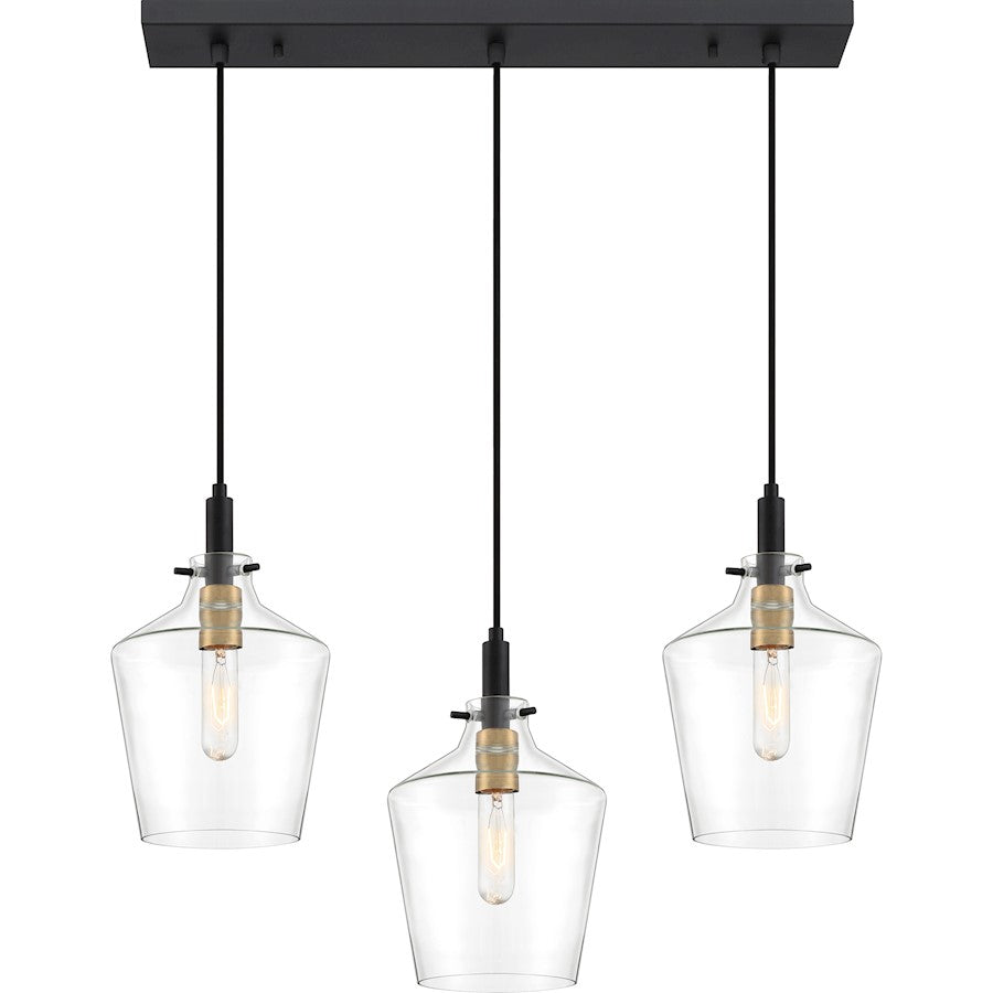 Quoizel June Linear Chandelier, Earth Black