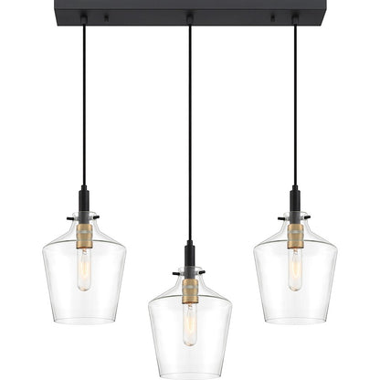 Quoizel June Linear Chandelier, Earth Black