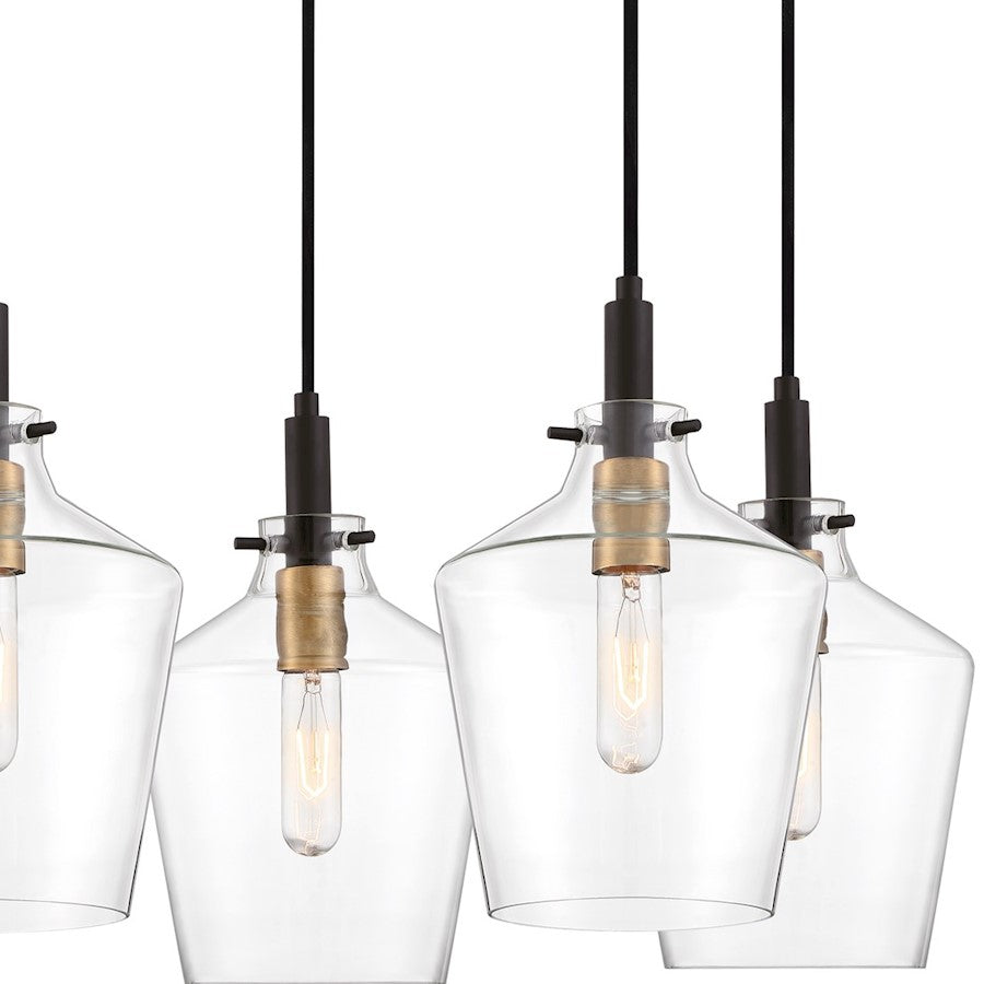 Quoizel June 5 Light Chandelier, Earth Black