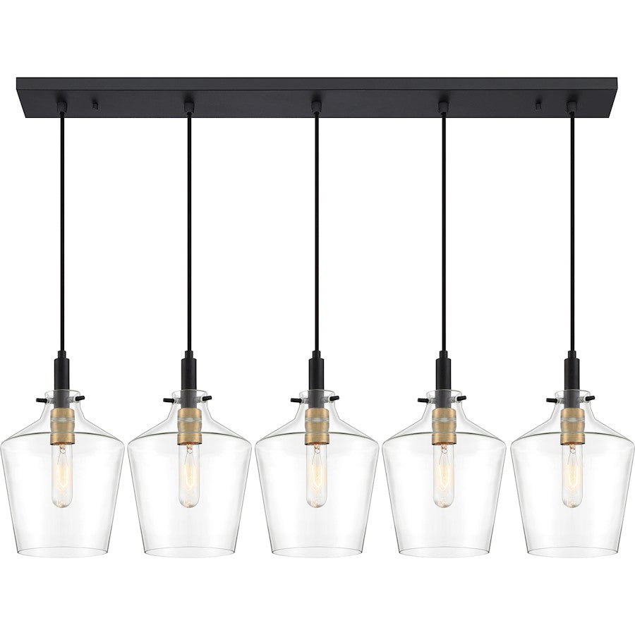 Quoizel June Linear Chandelier, Earth Black