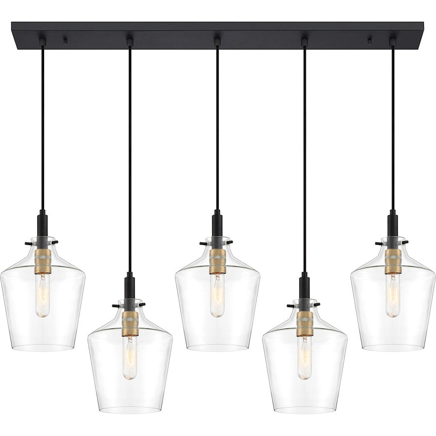 Quoizel June Linear Chandelier, Earth Black