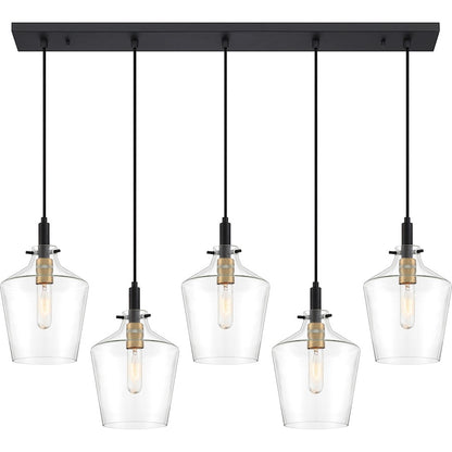 Quoizel June Linear Chandelier, Earth Black