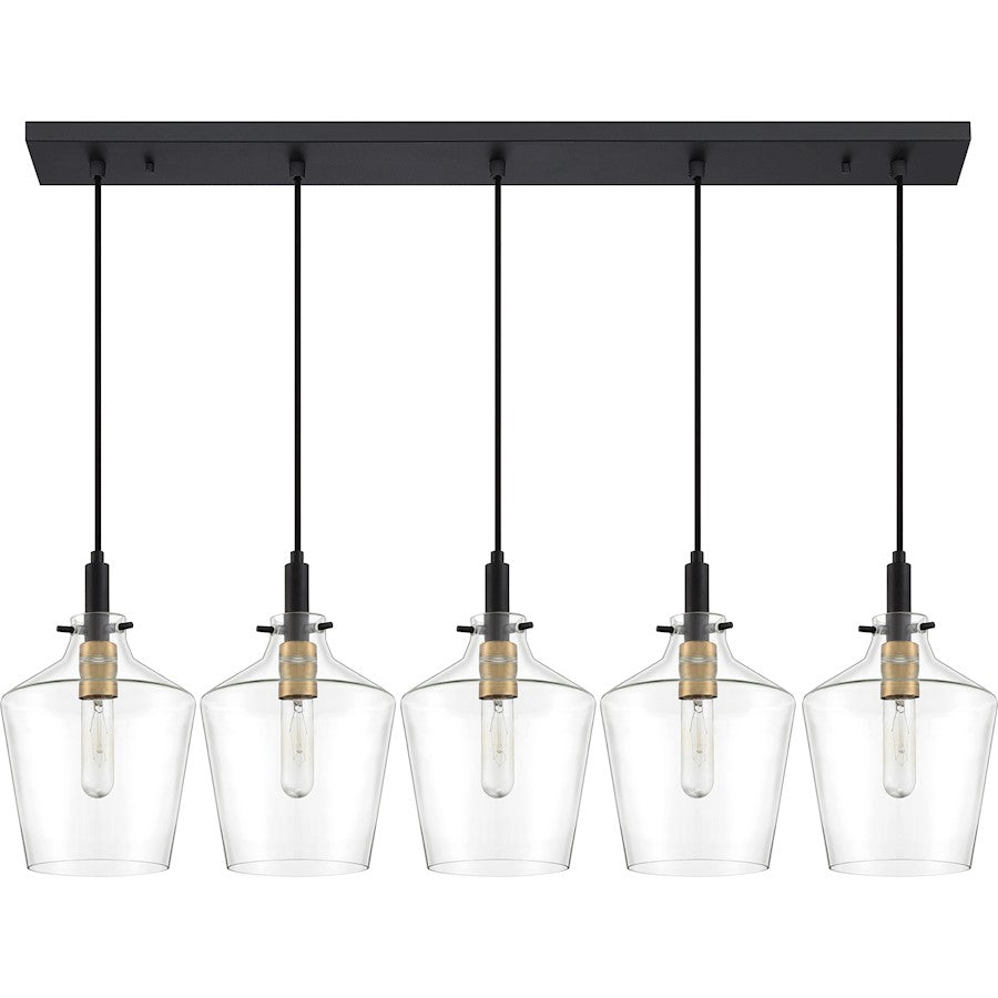 Quoizel June Linear Chandelier, Earth Black