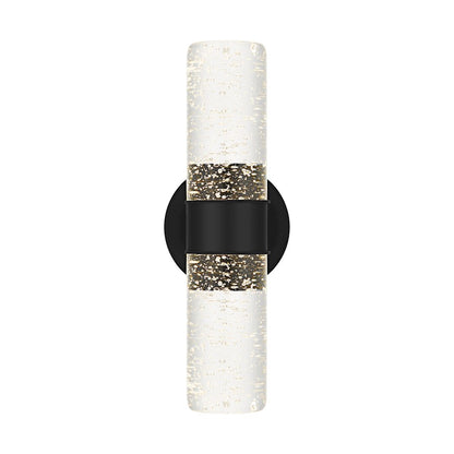 Quoizel Kaia LED 14" Outdoor Lantern, Black/Clear Bubble Glass