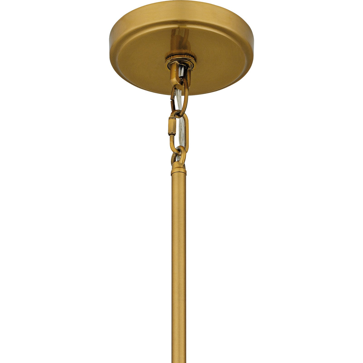 Quoizel Kate 10in 1-Light Mini Pendant | Coastal Brushed Gold and White Linen Rattan | Kitchen Island & Dining Room | Model KAT1510BRG