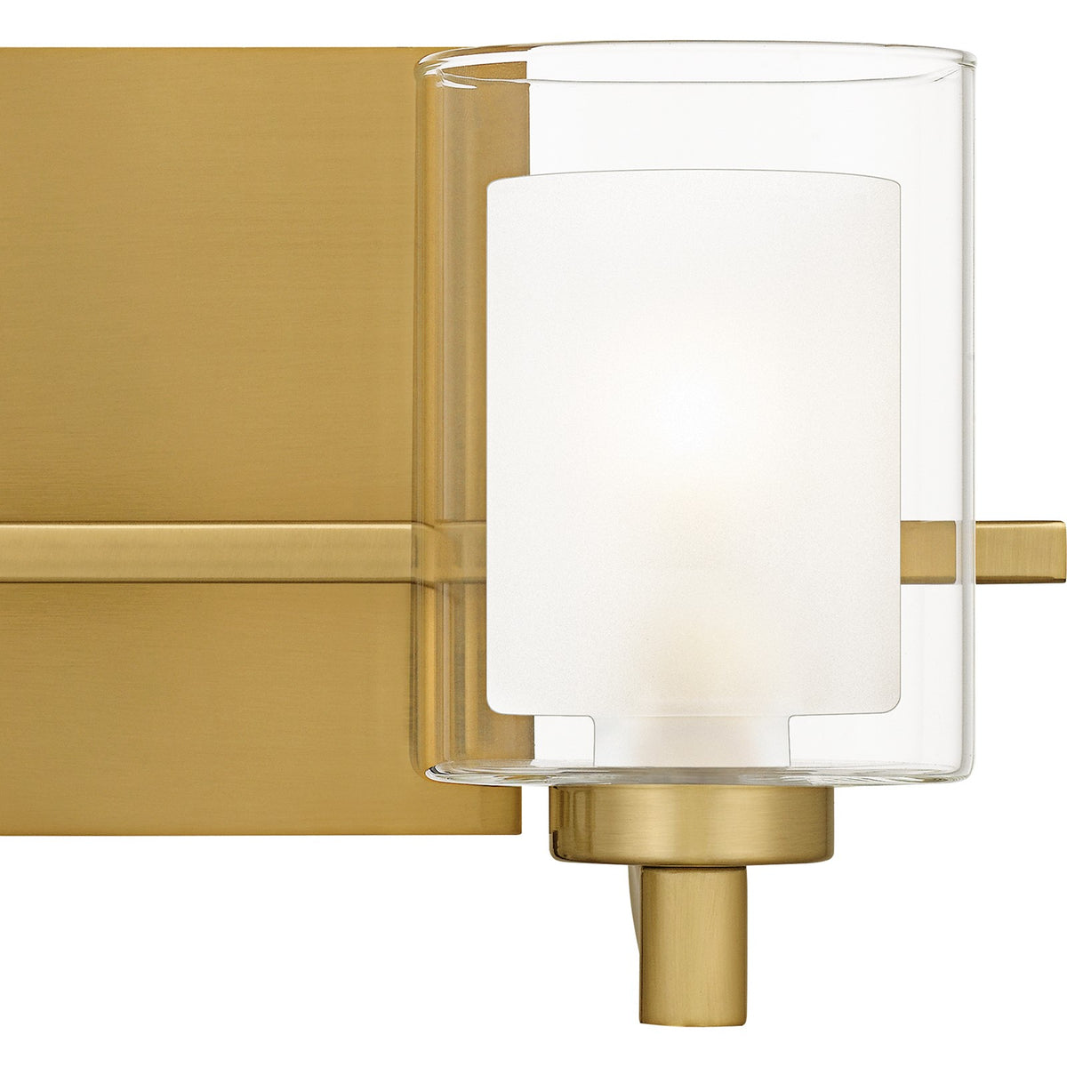 Quoizel Kolt 13in 2-Light Vanity Light | Modern Brushed Gold and Clear Glass | Bathroom & Powder Room | 13 x 6.25 x 6 in | Model KLT8602BRGLED