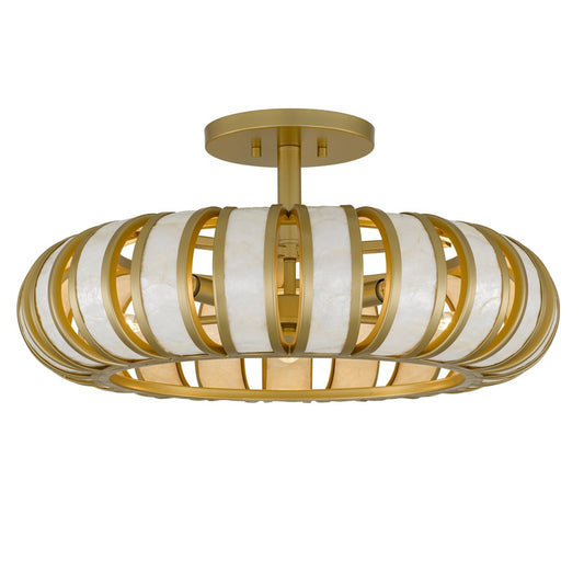 Quoizel Knight 5-Lt Soft Gold Semi-Flush Mount, Soft Gold - KNIG1722SGD