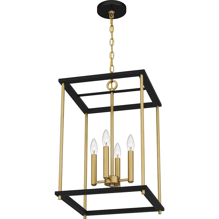 4 Light Pendant, Matte Black
