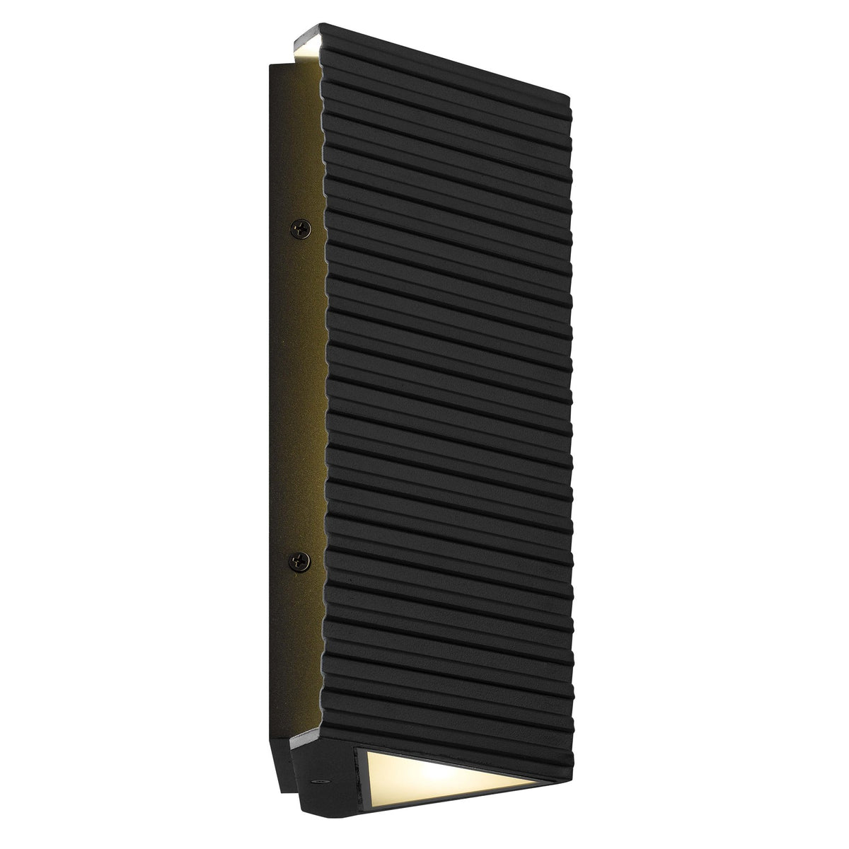 Quoizel Kyler 10in LED Outdoor Wall Lantern | Contemporary Earth Black Steel | Front Door & Porch Entry | 6.5 x 4.25 x 10.25 in | Model KYLE8405EK
