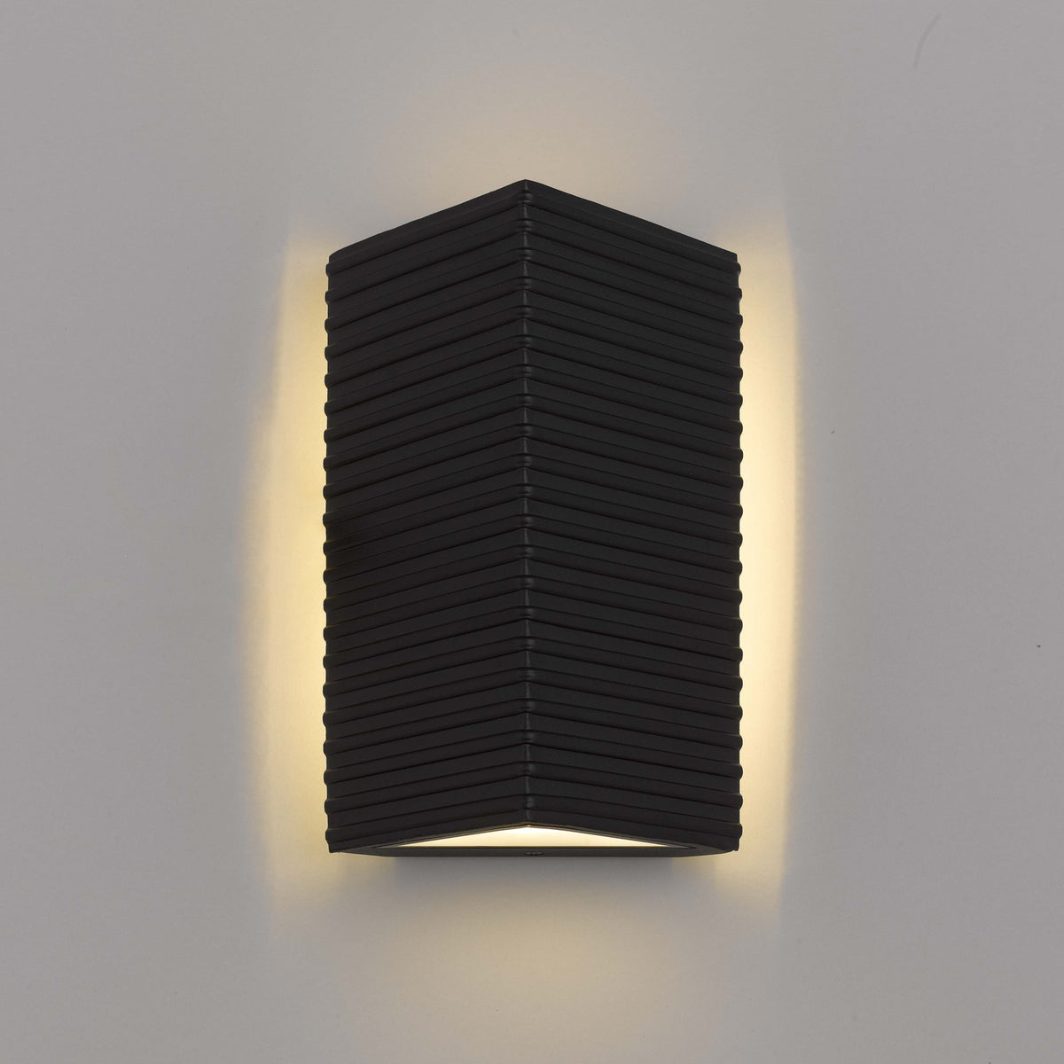 Quoizel Kyler 10in LED Outdoor Wall Lantern | Contemporary Earth Black Steel | Front Door & Porch Entry | 6.5 x 4.25 x 10.25 in | Model KYLE8405EK
